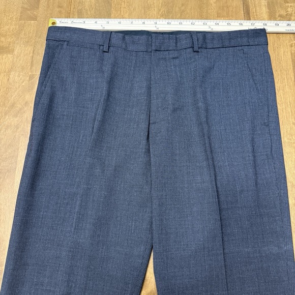 Theory Marlo pants men's 34 black‎ gray stripe stretch wool work trousers slacks - Picture 7 of 11